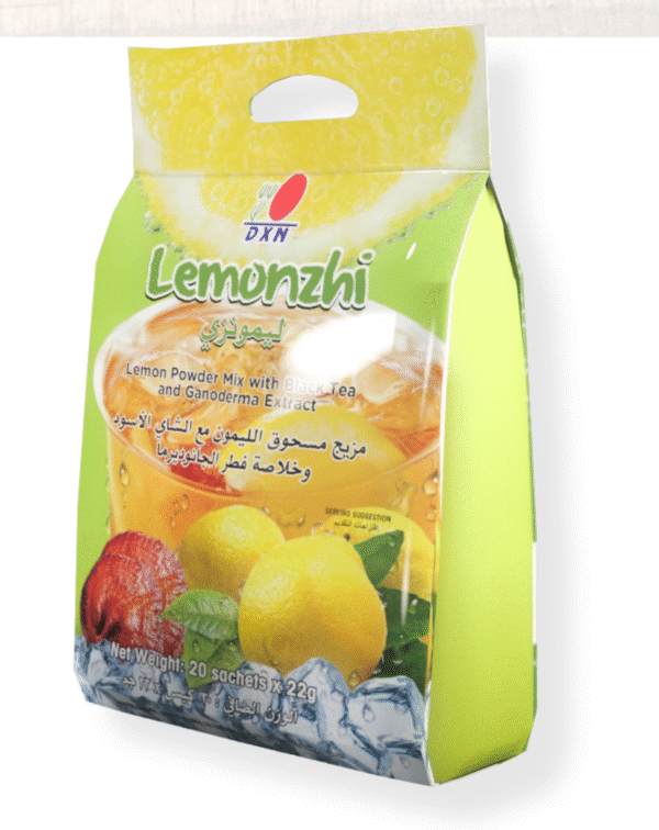 🧾 وصف مبسط DXN Lemonzhi ليس مجرد مشروب… بل طقس انتعاش يومي بطابع علاجي. يوازن بين نكهة الحمضيات المنعشة ودفء الشاي الأسود، لتجربة تُحسن الهضم، وتخفف الإجهاد، وتعزز مقاومة الجسم بفضل قوة الجانوديرما ومضادات الأكسدة الطبيعية. ✅ الفوائد الرئيسية يدعم الكبد ويُسهم في تنظيف الجسم من السموم يخفف من اضطرابات المعدة والانتفاخ بعد الوجبات يعزز النشاط الذهني ويقاوم التعب بفضل الشاي الأسود يقوّي المناعة بفضل فيتامين C الطبيعي والريشي